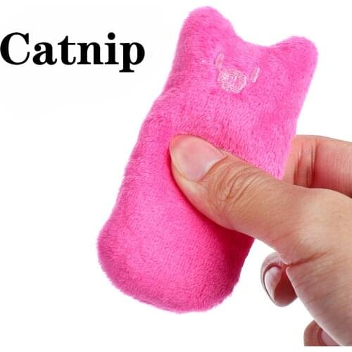 VZZ Teeth Grinding Catnip Toys Funny Interactive Plush Cat Toy Pet Kitten Chewing Vocal Toy Claws Thumb Bite Cat mint For Cats