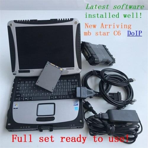 MB Star C6 with DOIP Protocol 2020.09 X-ntry software Used Laptop CF19 Toughbook cf-19 with 360GB SSD for Auto Scanner Code read