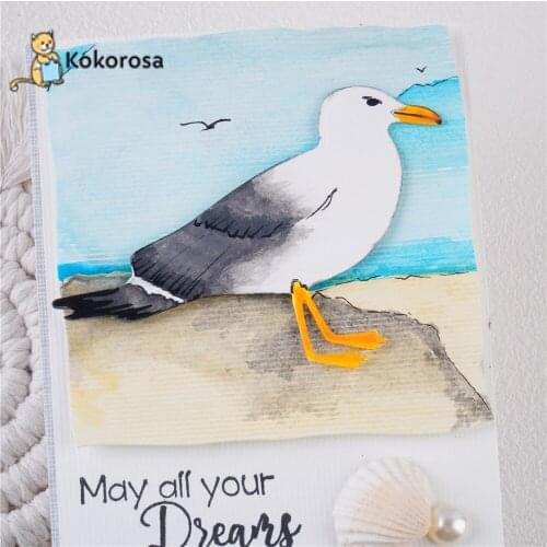 Kokorosa Seabird Cutting Dies Metal Dies Scrapbooking Album Card Making Embossing Stencil Diecuts New 2021