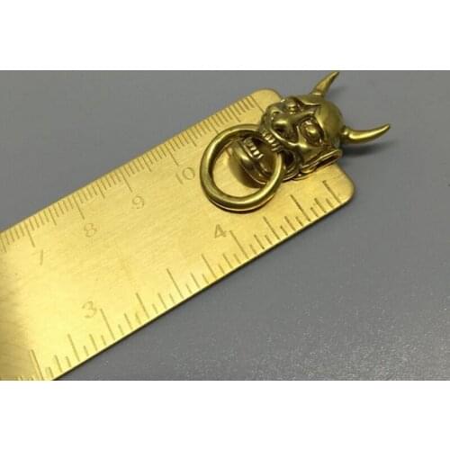 Retro Brass Ruler Mini Pocket Straight Ruler with inch scale EDC Personalized Copper Bookmark School Office Supplies 12cm