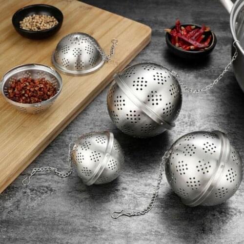 Reusable Spice Tea Ball Strainer 304 Stainless Steel Tea Infuser Sphere Infuser Tea Filter Strainers Kitchen Accessories Cocina