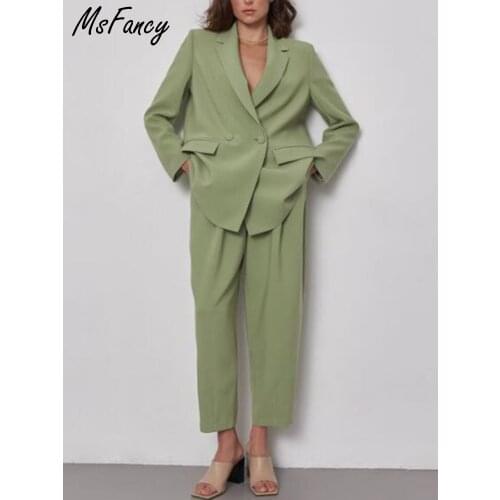 MsFancy Women's Trouser Suits With A Jacket