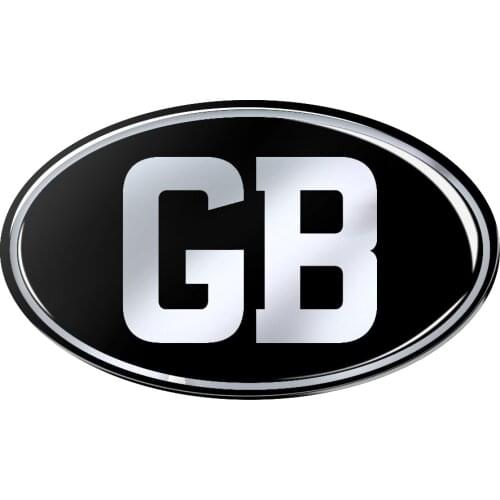 Motorcycle Tank Decals GB Euro Oval Sticker Car Tail Bike Stickers Resin 3D