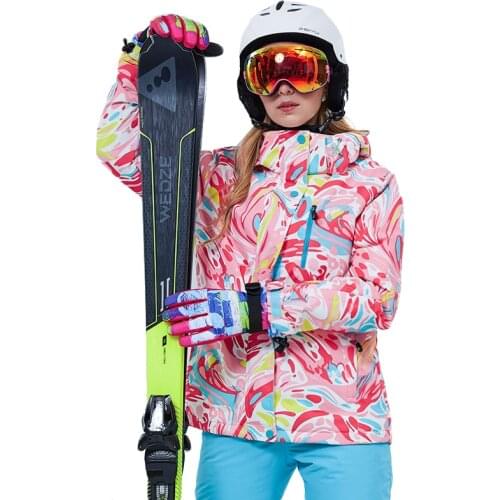 New Ski Jacket Women Windproof Waterproof Warm Winter Ski Coat Female Outdoor Sports Skiing Snowboarding Clothing Snow Jacket