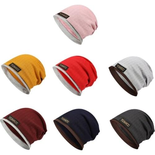 2019 New Knitted Hat Women Men Fluffy Elastic Warm Cotton Blend Beanie Unisex Cap Headwear Outdoor Apparel Accessories