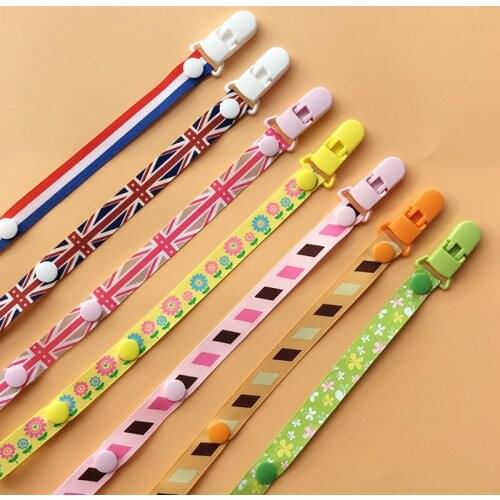 New Baby Pacifier Clip Chain Ribbon Holder For Nipples Chupetas Para Soother Pacifier Clips Leash Strap Holder For Infant L0044