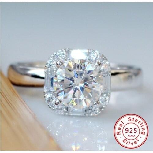 New Fashion Big 5A CZ Zircon Stone 925 Sterling Silver Wedding Engagement Rings for Women Best Gift Fashion Jewelry