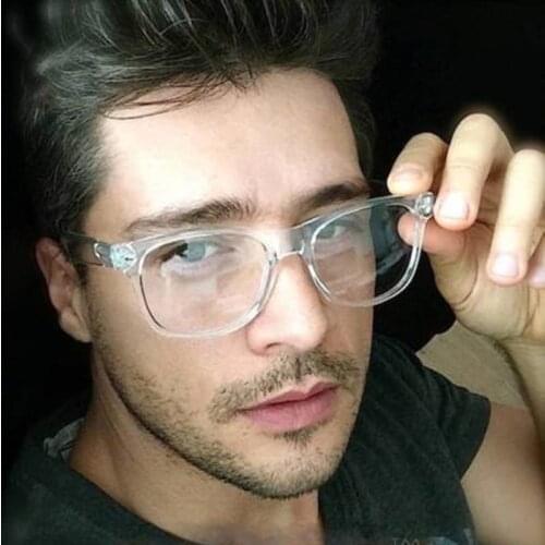 Retro mens Transparent glasses clear lenses PC Comotuer Square eyeglasses frames for women reading eyewear male Spectacle2019