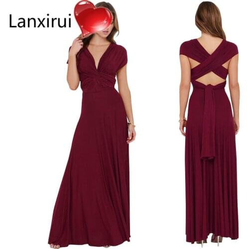 Summer Sexy Bohemian Infinity Dress Women Long Beach Dress Bandage Multiway Bridesmaids Convertible Maxi Dinner Party Dress