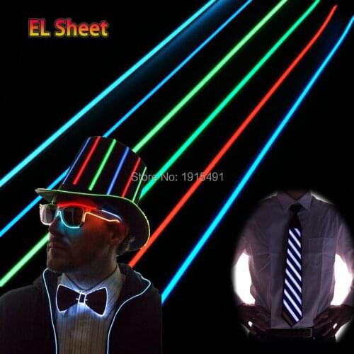 Attractive Neon Led Strip White 60x1.4cm EL Tape Trendy Cold Light Without Driver DIY Car Flashing Warning Lights for Signboard