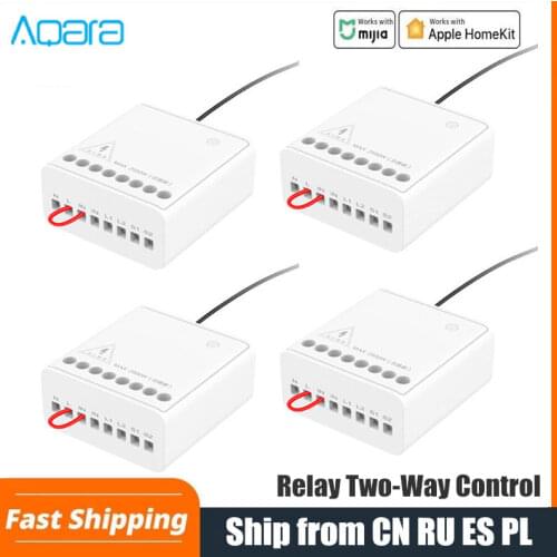 Aqara Relay Two-way Control Module Wireless Zigbee Relay Controller 2 channels Smart Light Control Switch Work with Mihome app