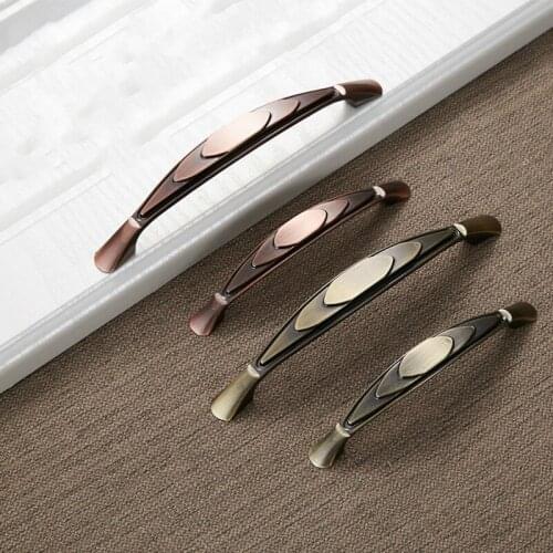 Green Bronze Antique Classic Furniture Handle Wardrobe Drawer Knob Room Cabinet Door Handle Zinc Alloy Home Decoration