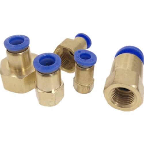 Air Pipe Fitting 10mm 12mm 8mm 6mm Hose Tube 1/8" 3/8" 1/2" BSP 1/4" Female Thread Brass Pneumatic Connector Quick Joint Fitting