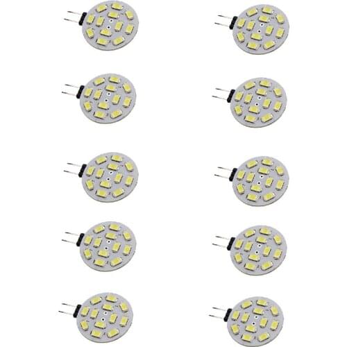G4 led LED Round Range Led Bi-PinG4 12SMD 5730 12LED 2W DC12V White Warm White chandelier Light Bulb 120 Degree DC 12V 10PCS