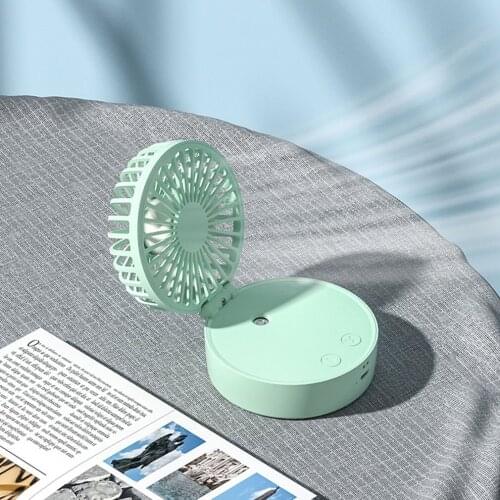 7 Colors Luminous Spray Neck Fan Nano Atomization Powerful Brushless Motor Summer Folding Portable Fan Summer Heat Dissipation