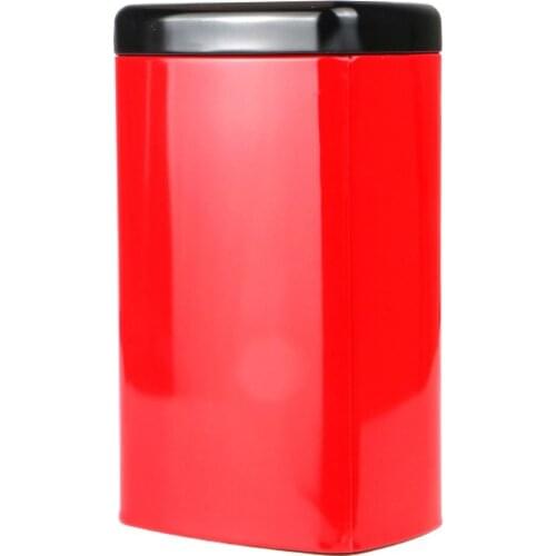 Xin Jia Yi Packaging Metal Tin Can Boxes 15cm Height Rectangle Shape Tin Can Company Golden Color Cookie Food Storage Tin Can