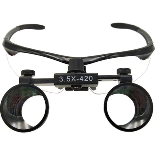 YUYO 3.5X420mm Medical Dental Loupes Black Surgical Tools Binocular Magnifier Glasses Lupa For