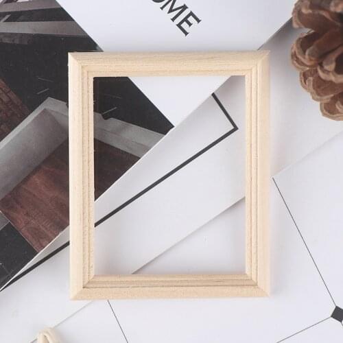 1/12 Dollhouse Miniature Wooden Photo Frame Model Toys Furniture Accessories