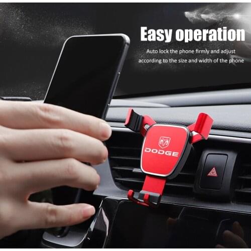 1Pcs New Style Car Phone Holder 360 Rotation Gravity Auto Grip Bracket For Dodge Journey Charger Ram 1500 Caliber Nitro Caravan