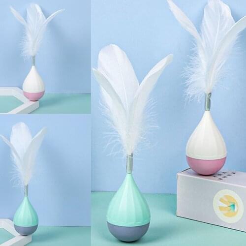 1PC Cat Dog Toy Feather Tumbler Shaking Pipita Hot Air Balloon Funny Cat Interactive Toy Pet Products Paws Games Accessories