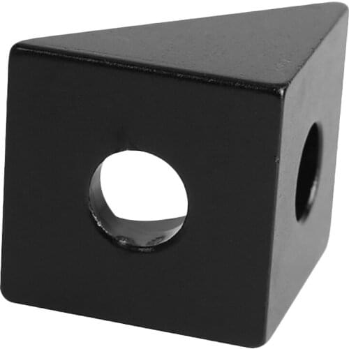1Pcs V-Slot Black Angle Corner Connector 90 Degree Angle Bracket For Openbuilds Cnc Mill 3D Printer Diy Parts