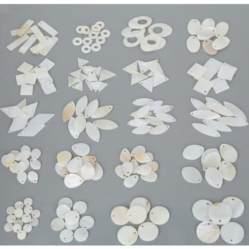 10/20pcs Fashion Natural White Freshwater Shell Stone Charm Pendant For Making Jewelry Earring DIY Findings Handmade