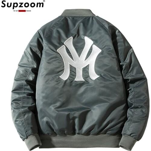 2020 New Arrival Brand Clothing Autumn And Winter Casual Zipper Air Pilot Bomber Jacket With Cotton Liner Solid Mandarin Collar