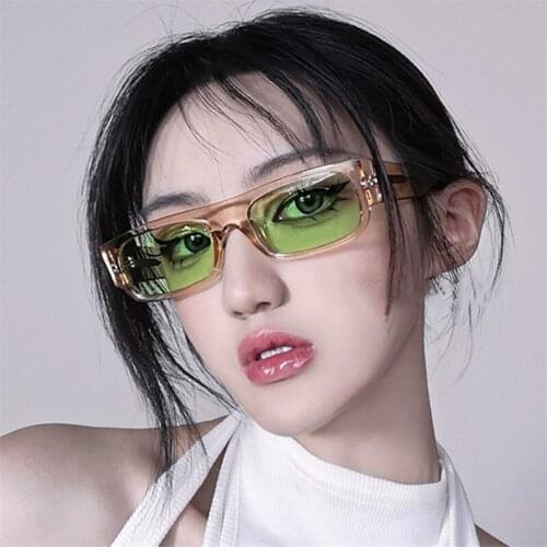 2021 Rectangle Sunglasses Women Sun Glasses Female Eyeglasses Small Plastic Frame Male Shades Men PC Lens UV400