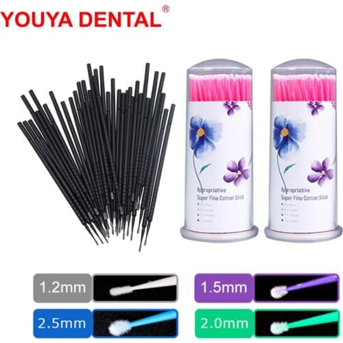 6pcs Dental Applicators Disposable Applicators Dental Micro Brush Flexible Head Microbrushes Eyelash Dentistry Materials Tools