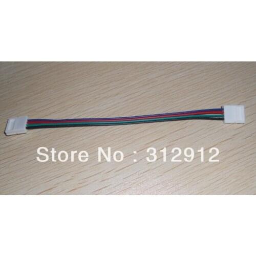 Promotion!!! strip conector with 20cm long wire,10mm width for 5050 SMD rgb led strip;no need soldering