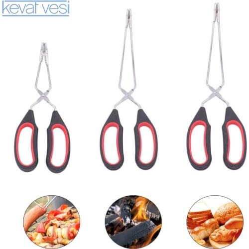 Barbecue Scissor Tong Multifunctional Food Tongs Bbq Charcoal Tongs Bread Vegetable Salad Ice Clips Barbecue Accessories