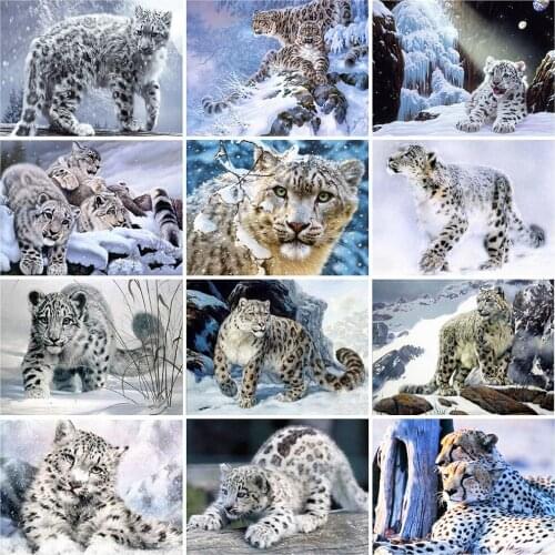 Diamond Embroidery Leopard 5D DIY Diamond Painting Full Square Animals Pictures Of Rhinestones Art Home Decoration