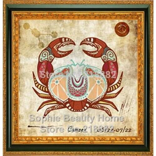 DIY Diamond Painting Needlework Novelty 3D Square Full Diamond Embroidery Pattern decoration room Cancer Of The Zodiac 50x50cm