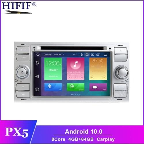 PX5 2 Din Octa Core Android 10 Car DVD Player GPS Navigation Carplay WIFI 4G for FORD S-Max Kuga Fusion Transit Fiesta Focus II