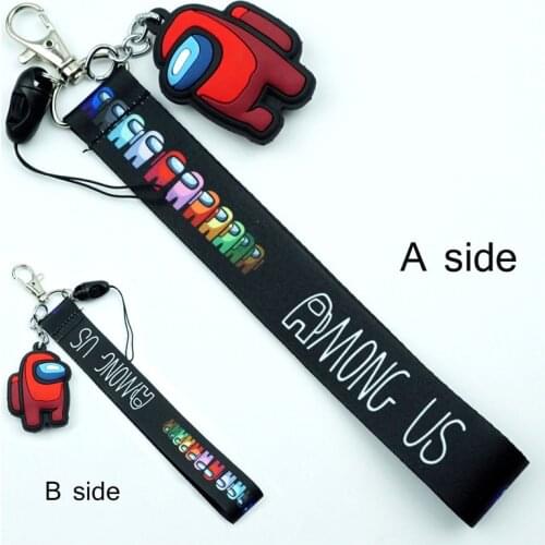Game Black Mobile Phone Portable Short Lanyard for Cosplay Bag Keychain Keys Phone Cord Strap Wrist Strap Keyring Gift 0338