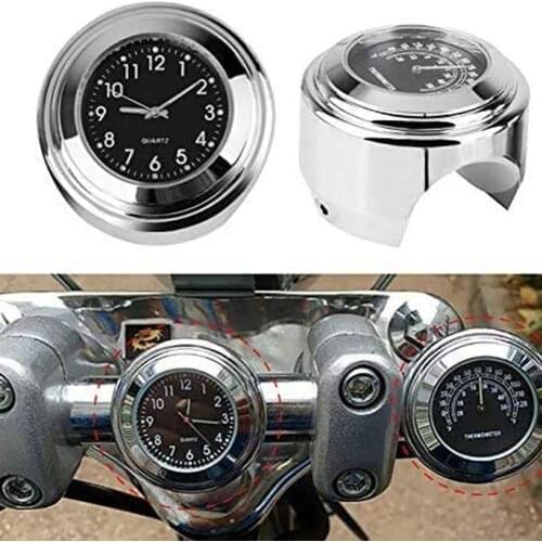 Handlebar Clock On Board Clock Waterproof Motorcycle Practical Watch Multi-Functional Classic Clock Durable Luminous Quartz C4H9