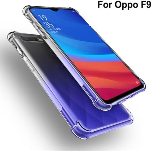 Coque For Oppo F9 Case Capa Soft Transparent TPU Airbag drop Cover Phone Cases 6.3'' For Oppo F 9 OppoF9 back Phone shell