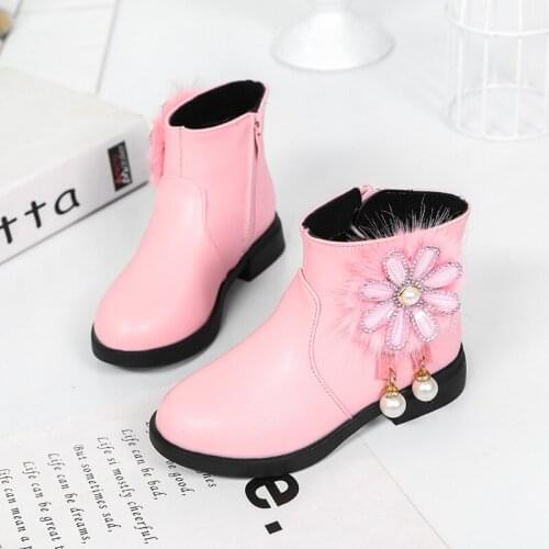 Kids Martin Girls Boots 2021 Fashion Snow For Winter Shoes Boys Casual Lightweight Ankle Warm Fur Sneakers Ankle Zipper Boots
