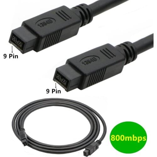 ERE FireWire 800 IEEE 1394b 9Pin to 9Pin Male to Male Firewire Cord for Mac Pro, MacBook Pro, Mac Mini, iMac PC,Digital Cameras