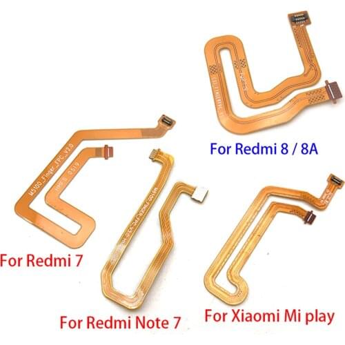 Home Button Fingerprint Touch Id Sensor Connector Flex Cable For Xiaomi Redmi 7 8 8A / Redmi Note 7 / Mi Play