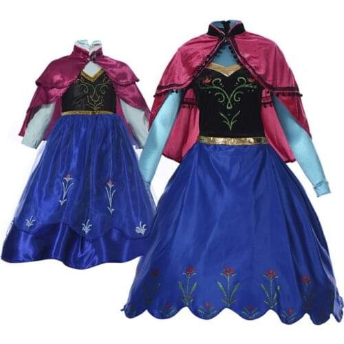Halloween costumes for women Elsa Dress Anna princess parenthood costume fantasia infantil Childs and Adult Size uniformes