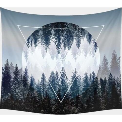 Beautiful Night Sky Wall Tapestry Home Decorations Wall Hanging Forest Starry Night Tapestries For Living Room Bedroom