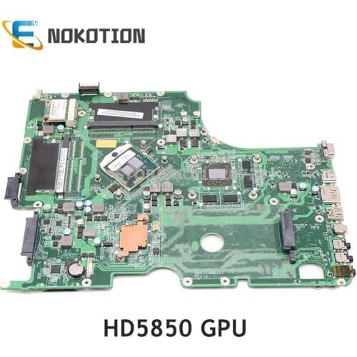 NOKOTION For acer Asipre 8943 8943G laptop motherboard HD5850 1GB with free I5 CPU MBPU106001 MB.PU106.001 DA0ZYAMB8D0