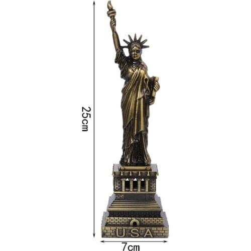 USA Landmarks Statue of Liberty Metal Model Desk Decoration Gadget Craft Gift