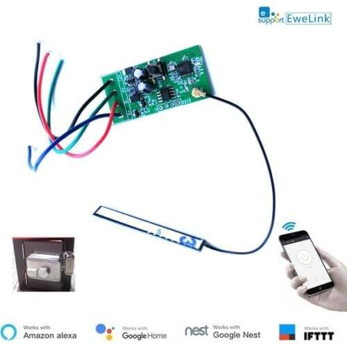 12VDC wi-fi WiFi Smart Remote Control Switch module for Electronic Lock power supply eWelink APP For Alexa Google home