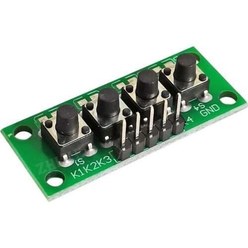 DIY Kit 1x4 4 Independent Key Button Keypad Keyboard Module Mcu for Arduino Student Class Design Graduation Project Experiment