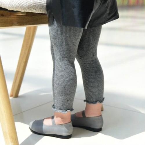 New Double Needle Infant Childrens Baby Leggings Auricularia Auricula Cropped Pantyhose