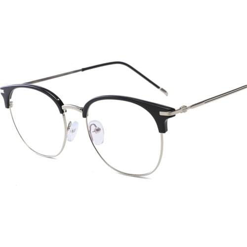 Metal Frame Glasses For Women 2021 Fashion Rimless Optical Eyeglass Men Anti Blue Light Spectacle Vintage Oculos Lunettes De Sol