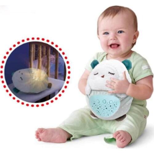 Plush Toys Cute Baby Comfort Doll Children Carton Animal Multicolor Star Projector Lamp Baby Soft Toys With Light & Music Hobby