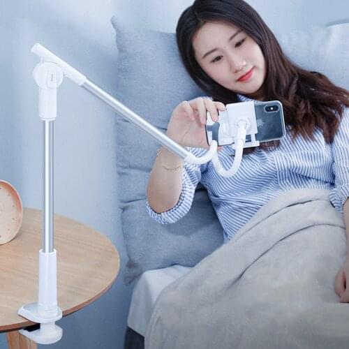 Bedside Tableside Lazy Cell Phone Holder Stand 360 Adjustable Live Playing Musical Instrument Broadcast Bracket for Mobile Phone